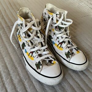 Converse Big Kids Size 6 Chuck Taylor All Star High Tops Croco Surf White Shoes